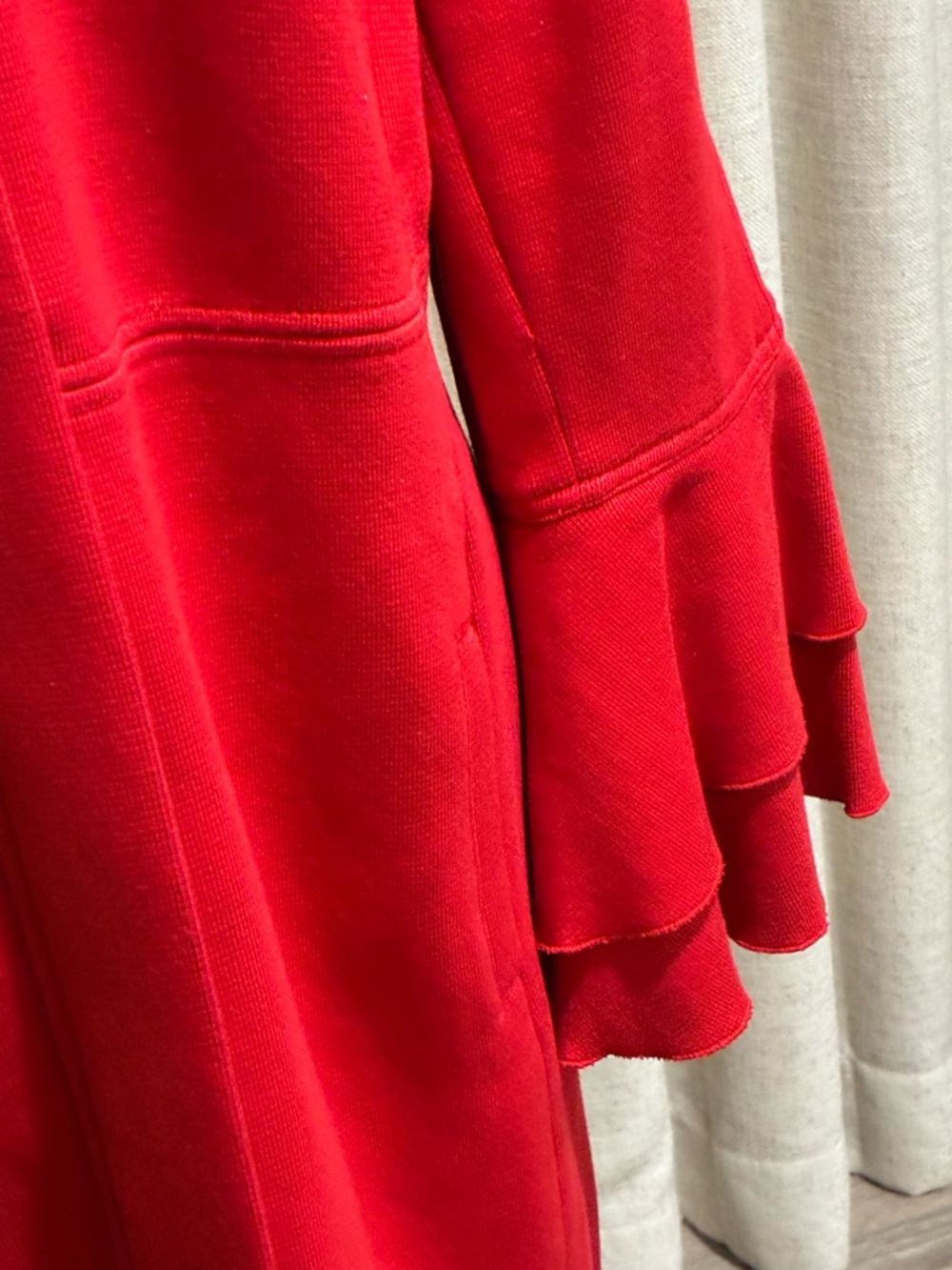 ❤️ INC International Concepts Red Jacket XL Ruffle Tiered Sleeve ❤️ - Picture 4 of 7